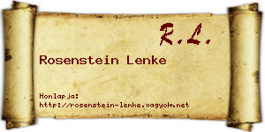 Rosenstein Lenke névjegykártya